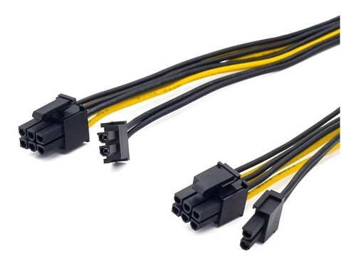 Imagen 3 de 6 de Cable Splitter 8pin Pcie A 8pin Pcie X2 (6+2). 18awg, 20cm.