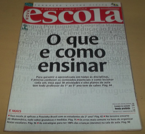 Revista Nova Escola Nº 213 - O Que E Como Ensinar (Usado)