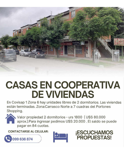 Casas En Cooperativa De Viviendas De 2 Dormitorios