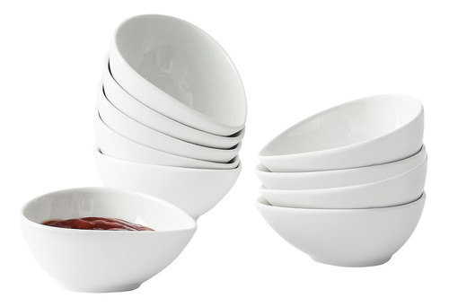 Omaykey Juego 10 Plato Salsa Cuenco Porcelana 3.5 Onza Forma