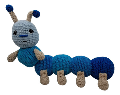 Muñeco Amigurumi Gusano Oruga Crochet Hecho A Mano