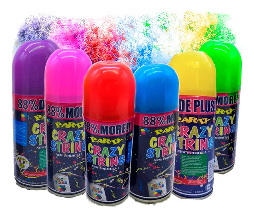 24 Serpentina En Aerosol Espuma Fiesta 250ml