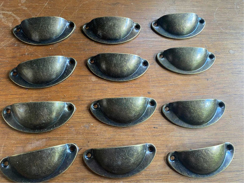 Imagen 5 de 9 de Herraje Empabonado Metálico Para Mueble Antiguo Fichero Etc