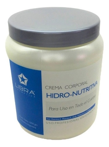  Crema Hidro-nutritiva Regeneradora X 1000grs Libra Cosmetica