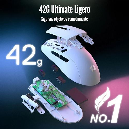 Mouse Redragon K1ng 1k M724 12400 Dpi - Blanco