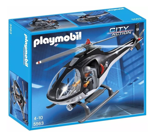 Playmobil Helicoptero Policia Con Luces 5563