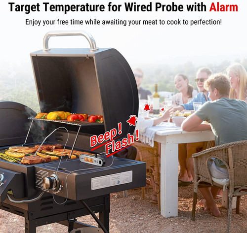 Termometro Digital Cocina Thermopro Tp610 2 Sondas Alarma