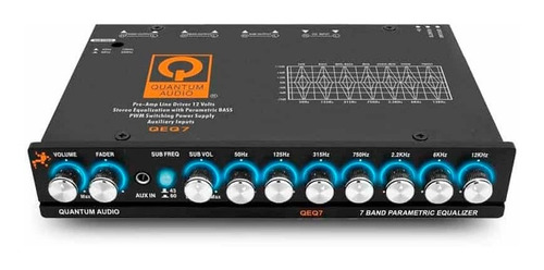 Ecualizador Quantum 7 Bandas Qeq7 7 Volts Max Negro