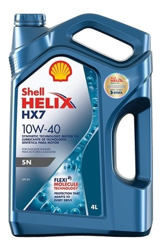Aceite Shell Helix Hx7 Sn 10w40 4 Litros
