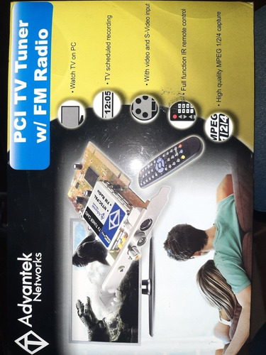 Imagen 1 de 3 de Tarjeta Advantek Pci Tv Tuner Capturadora Video
