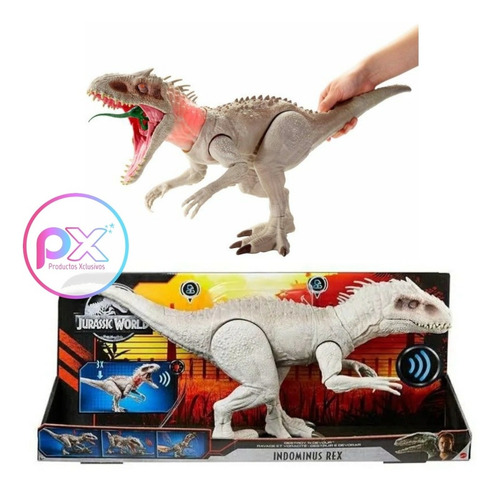 Imagen 1 de 5 de Indominus Rex Jurassic World C/sonido Luz Dinosaurio Mattel