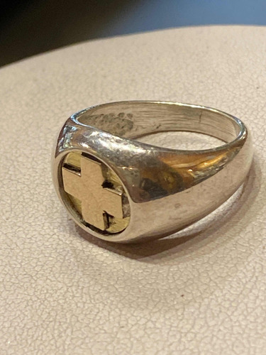 Luli Anillo Sello Unisex Enfermería Enfermero Plata925 Oro
