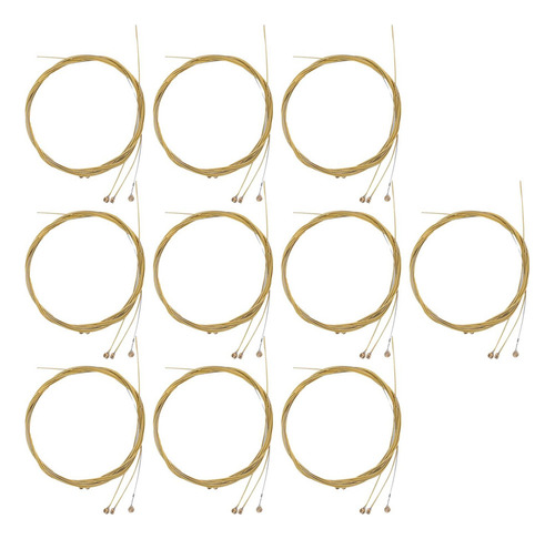 Juego De 10 Cuerdas De Guitarra, Cuerdas De Guitarra Dorado