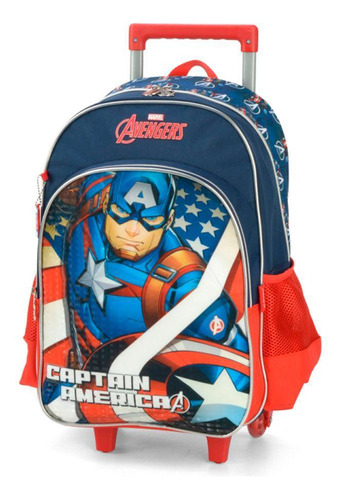 Mochila Rodinhas 17 Capitão América Super Soldier Luxcel