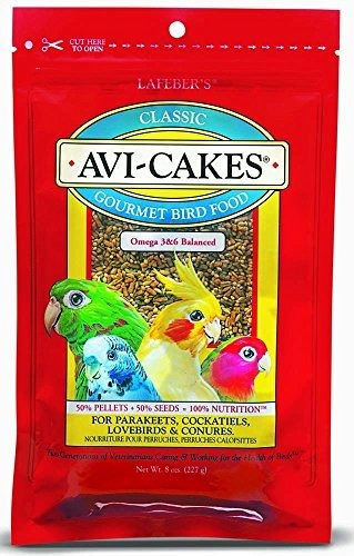 Avi-cakes Gourmet Bird Food- For Parakeets, Cockatiels, Love