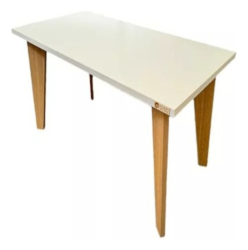 Mesa Ratona Nordica Rectangular Blanca Roble Moderna