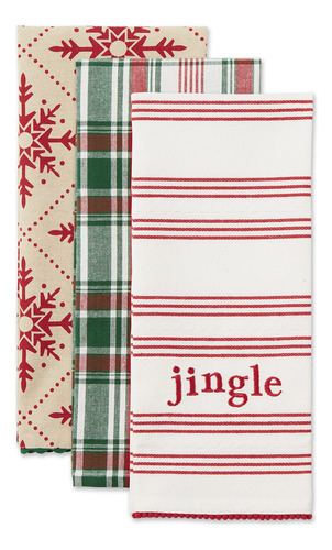 Juego De Toallas De Cocina Navideñas 45 X 71 Cm 3 Unidades