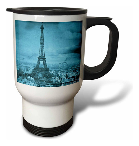 3drose Eiffel Tower Paris Francia 1889 Mug Sepia Tone Viaje,