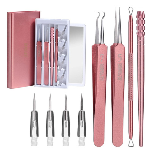 Jpnk Pink Acne Extractor Tool, Professional Stainless Pimple