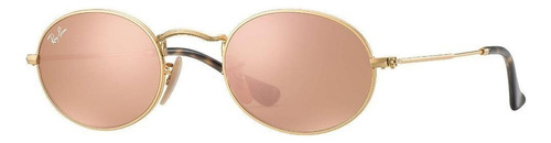 Ray Ban Rb3547n 001/z2 Oval Flat Lenses Rosa Espejo Icon