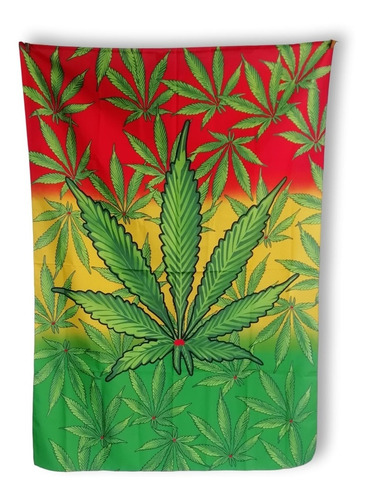 Cuadros Posters Banderas Chala Marihuana Cannabis En Tela