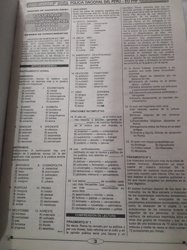 Libro De Examenes Admision Oficiales Pnp