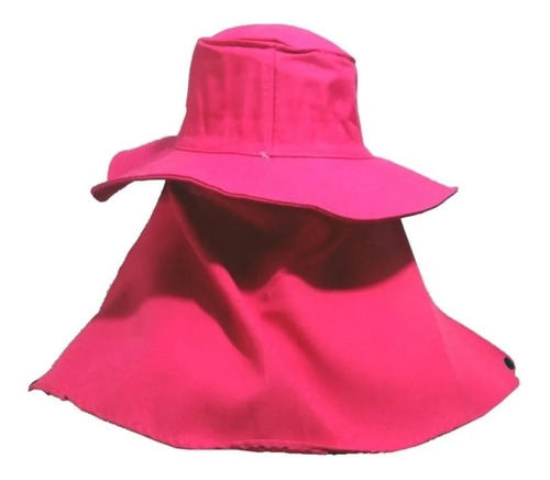 Chapéu De Pesca E Trilha Rosa C/ Proteção De Nuca E Pescoço