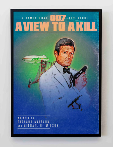 Cuadro 33x48cm Poster 007 A View To A Kill James Bond