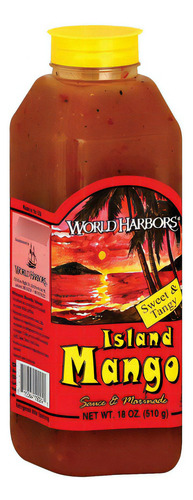World Harbors Island Mango Salsa Y Marinade, Botella De 16 O