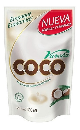 Detergente Liquido Coco Varela 300 Ml Doypack