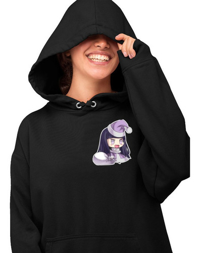 Sudadera Negra Hinata Hyuga Navidad Bolsillo Anime Padoru