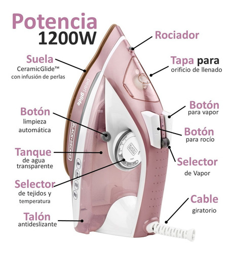 Plancha De Vapor B+d Pearl Glide - P3972