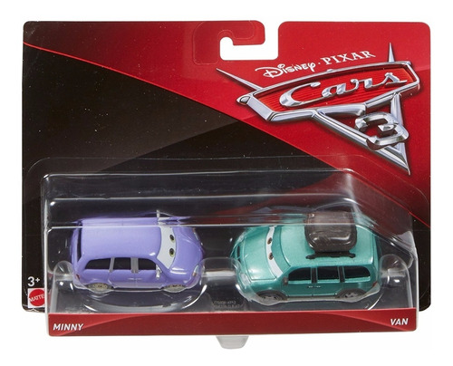 Cars 3 Disney Pixar - Minny Van (2-pack), Escala 1:55