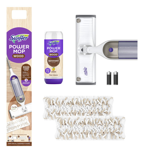 Swiffer Powermop - Kit De Trapeador De Madera Para Limpieza