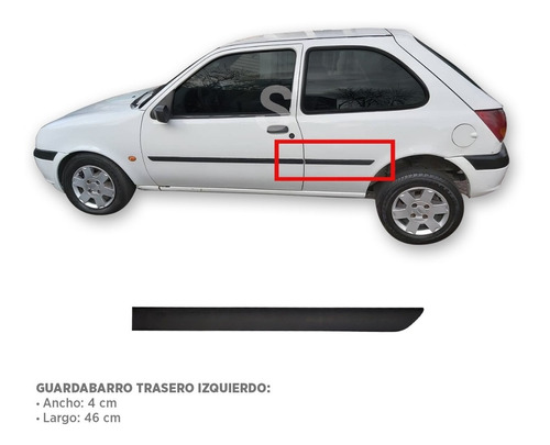 Bagueta Guardabarro Trasero Izquier Ford Fiesta 2000/2001 3p