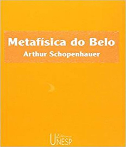 Livro Metafisica Do Belo