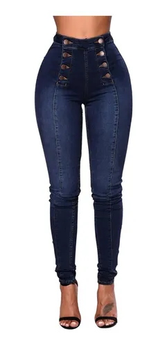 Pantalones Colombiano Pompa Mujer De Mezclilla Jeans Dama