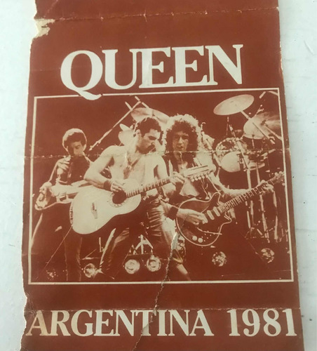 Entrada Al Recital De Queen En Argentina Única Del Año 1981.