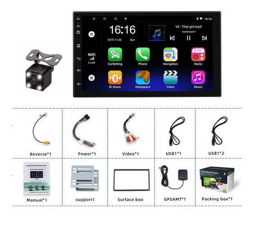 Radio Multimedia Android Gps + Marco Adaptador Kia Picanto