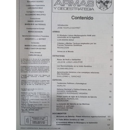 Armas Y Geoestrategia 8 Y 9: Ram - Defensa Nacional (Usado)