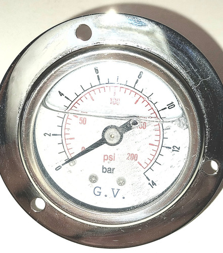 Manometro Gv 50mm Post 1/8 14 Bar Inox-laton Glicerina Pest