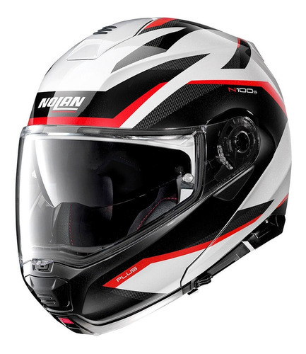 Casco Nolan N100-5 Plus Overland 34 Metal White Color Blanco Tamaño del casco L