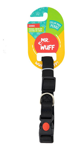 Collar Para Perro Acolchonado Broche Ajustable Mr Wuff Negro Collar Para Perro Xl