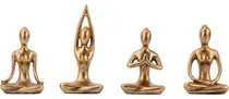 Comprar Estatua Yoga Meditación Zen Decor. Set 4 Figuras Pequeñas.