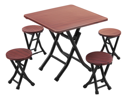 Mesa Y Sillas Plegables En Miniatura Para Dollhouse Furnitur