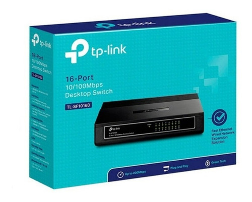 Imagen 1 de 2 de Switch Tplink 16 Puertos 10/100 Mbps Desktop Tl-sf1016d