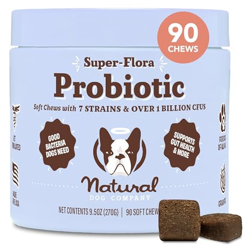 Natural Perro Compañía Probióticos Quijadas (90 Zk97h