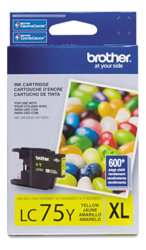 Cartucho De Tinta Brother Lc-75y Xl Amarillo