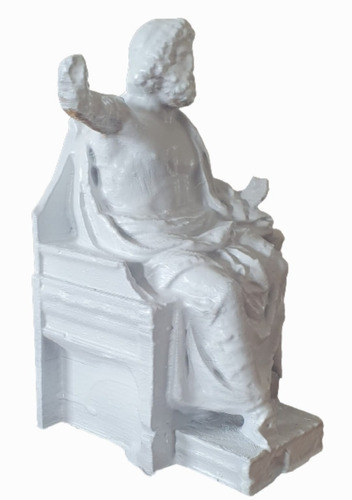 Estatua dorada de Zeus, imagen de mitología griega de 12 cm, color blanco