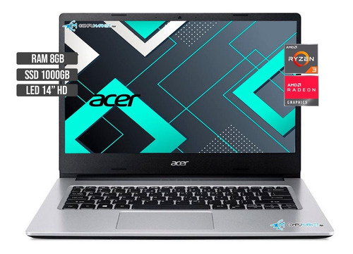 Computador Portatil Acer Amd Ryzen 3 3250u Ssd 1tb Ram 8gb